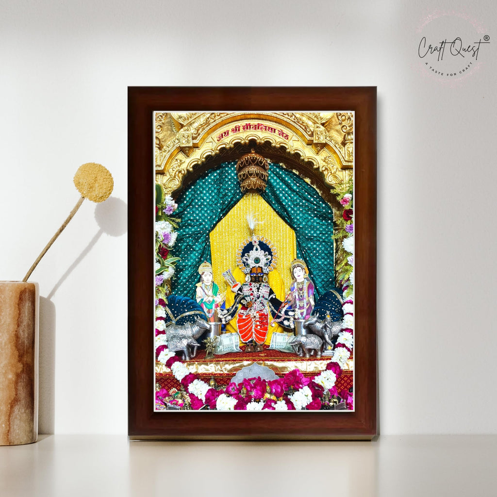 CRAFT QUEST ShrI Sanwaliya Seth Shringaar Darshan Religious Photo Frame