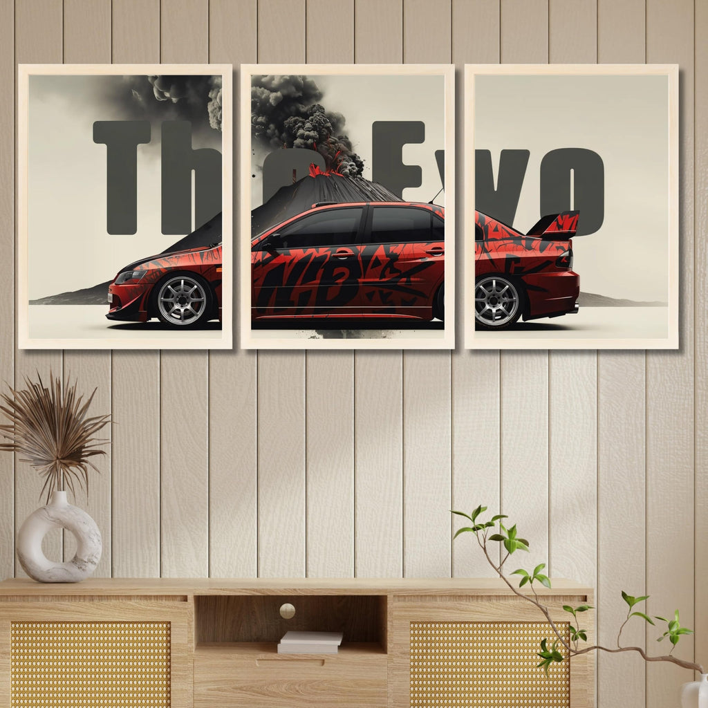 VENUXE ARTS Set Of 3 Big Sports Cars Framed Posters Gift Items for Boys Room Wall Decoration Bedroom Living Room Office Studio Décor | Car Poster Frame for Wall Décor