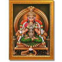 CRAFT QUEST Shiva & Maa Annapurna devi sitting on throne photo frame with Acrylic Glass for Kitchen, Food & Prosperity Blessing Hindu