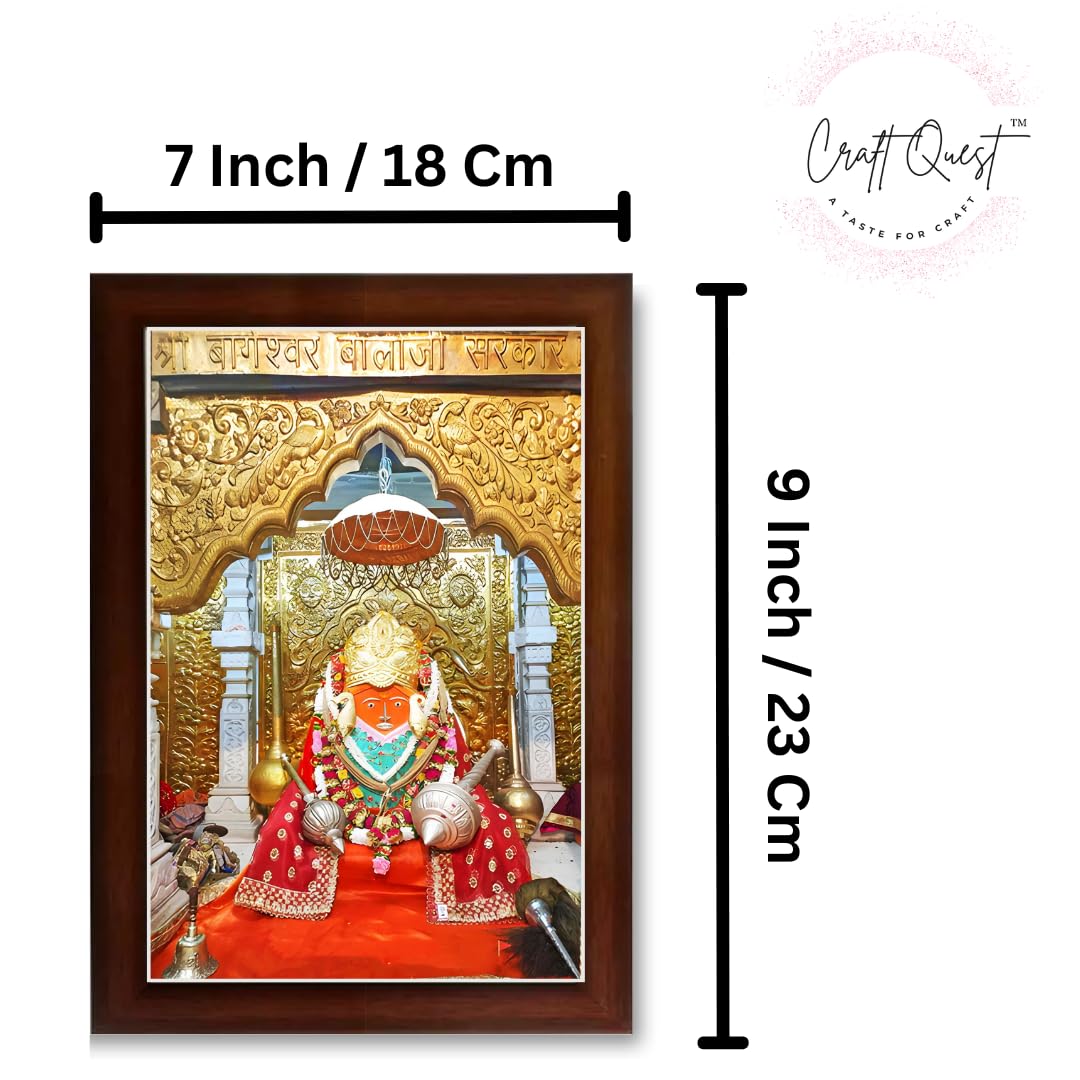 CRAFT QUEST Bageshwar Dham, Baba, Sarkar, Pandit Dhirendra Shastri Photo Religious Frame