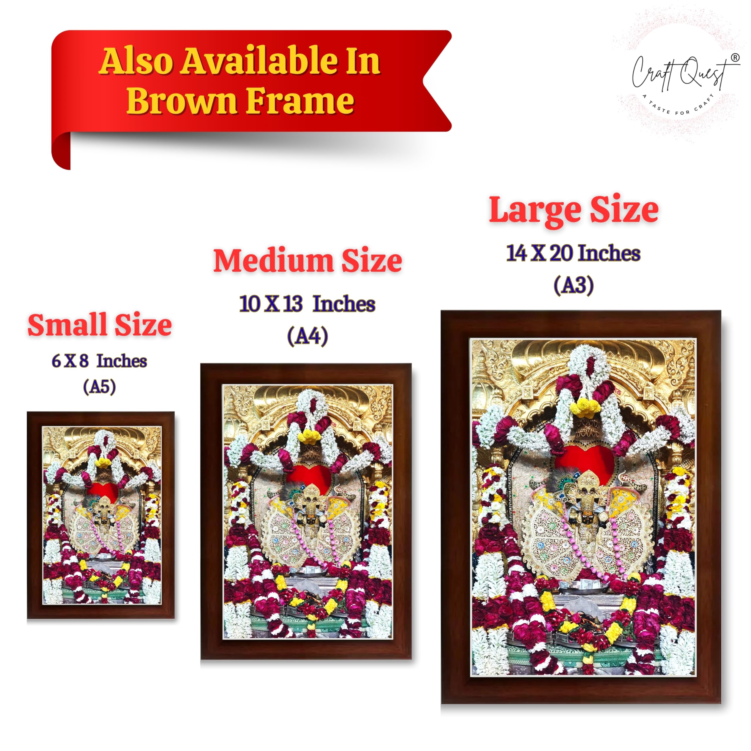 CRAFT QUEST Shri Sanwaliya Seth Shringaar Darshan Religious Photo Frame