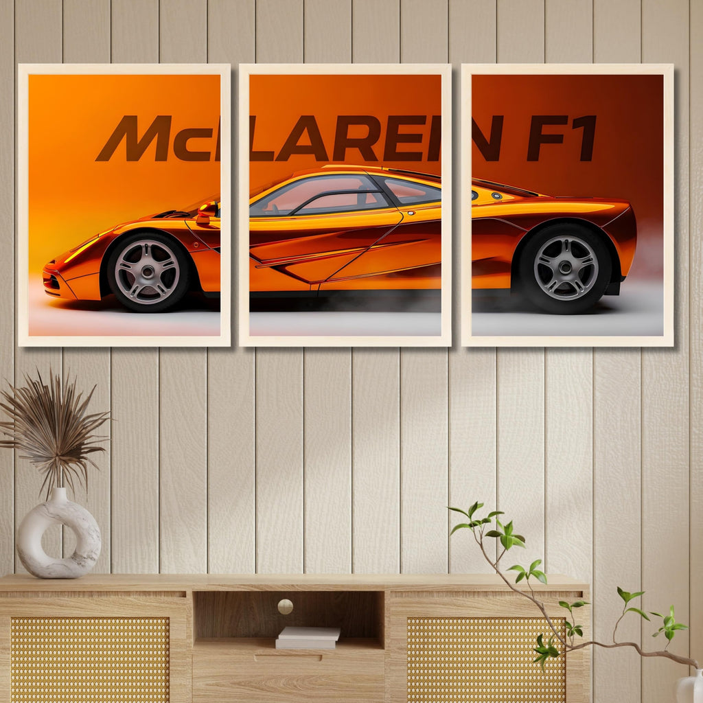 VENUXE ARTS Set Of 3 Big Sports Cars Framed Posters Gift Items for Boys Room Wall Decoration Bedroom, Living Room, Office, Studio Décor | Car Poster Frame for Wall Décor