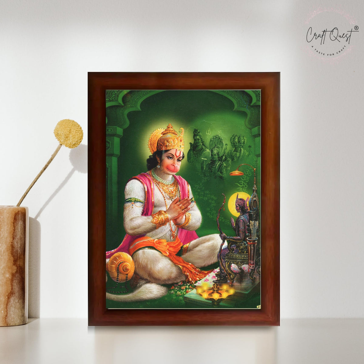CRAFT QUEST Hanuman JI | Bajrangbali Religious Photo frame home decorative