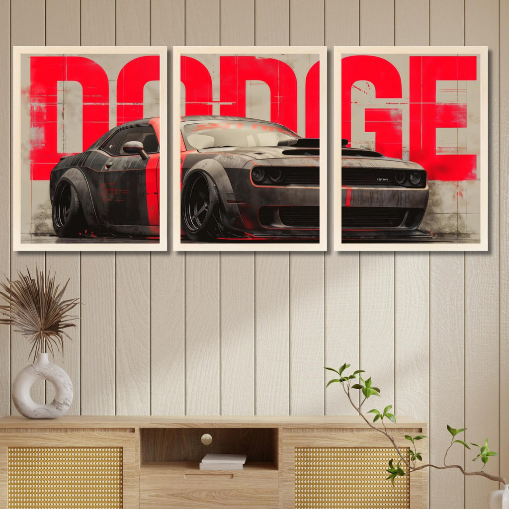 VENUXE ARTS Set Of 3 Big Sports Cars Framed Posters Gift Items for Boys Room Wall Decoration Bedroom Living Room Office Studio Décor | Car Poster Frame for Wall Décor