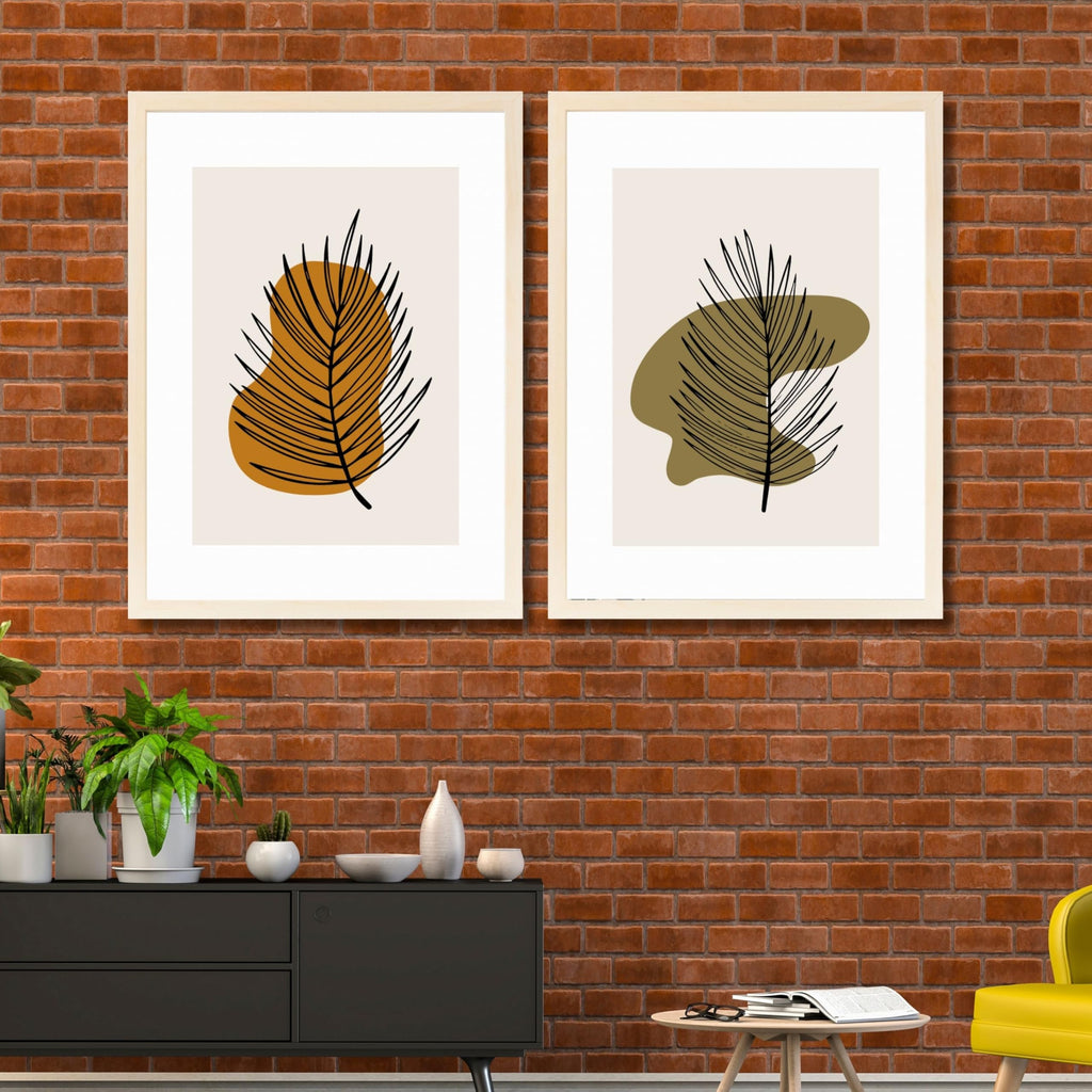CRAFT QUEST Wall Art Decor Paintings | Set of 2 Wall Art Frames for Home Decoration | Ideal for Living Room, Bedroom & Office (Style 114)