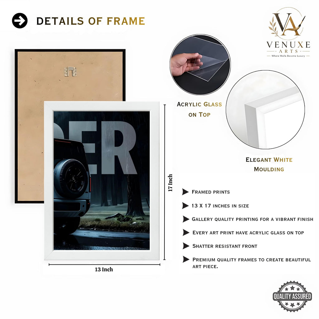 VENUXE ARTS Set Of 3 Big Sports Cars Framed Posters Gift Items for Boys Room Wall Decoration Bedroom Living Room Office Studio Décor | Car Poster Frame for Wall Décor