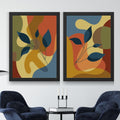 CRAFT QUEST Wall Art Decor Paintings | Set of 2 Floral Art Frames for Home Decoration | Ideal for Living Room, Bedroom & Office