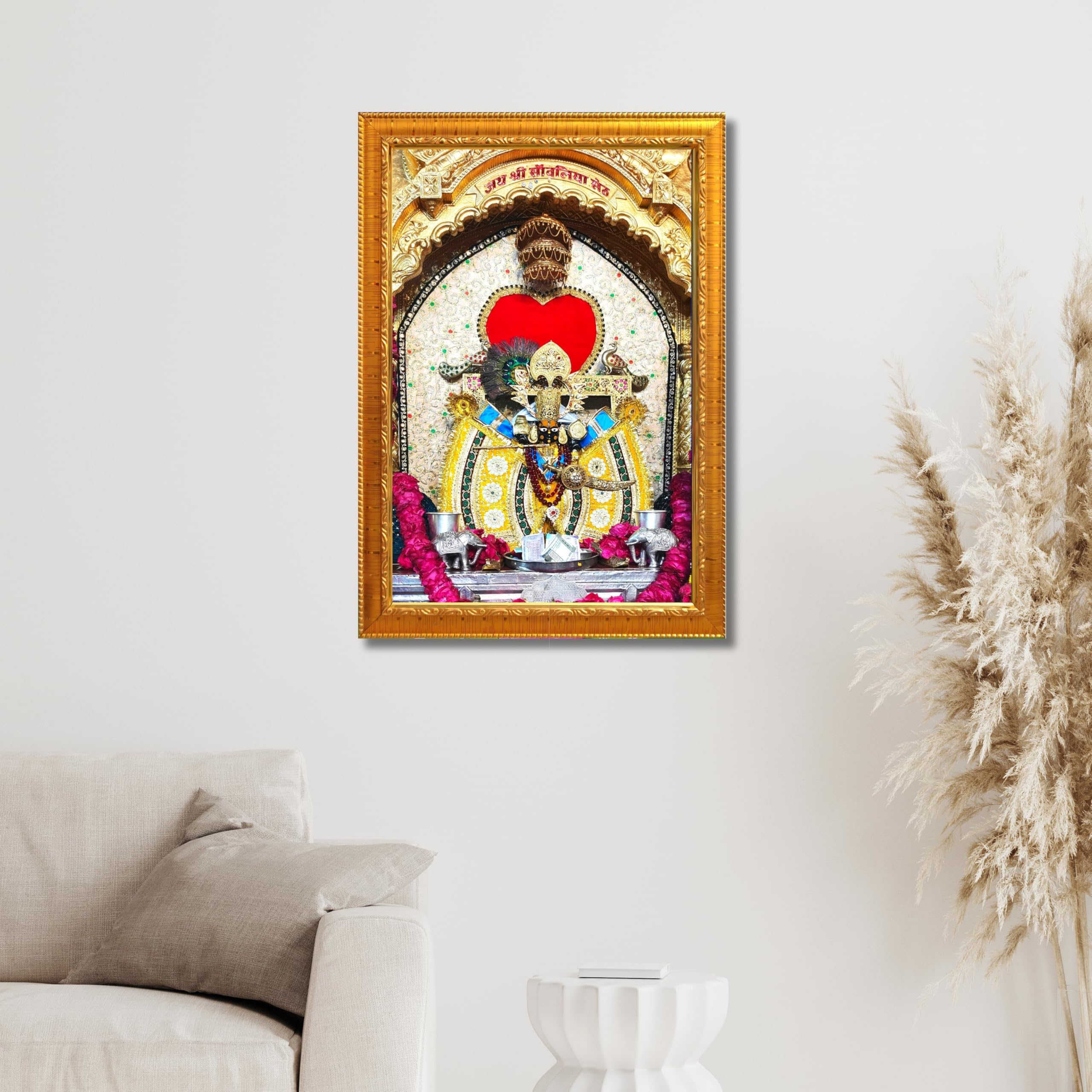 CRAFT QUEST Shree Sanwaliya Seth Shringaar Darshan Religious Photo Frame