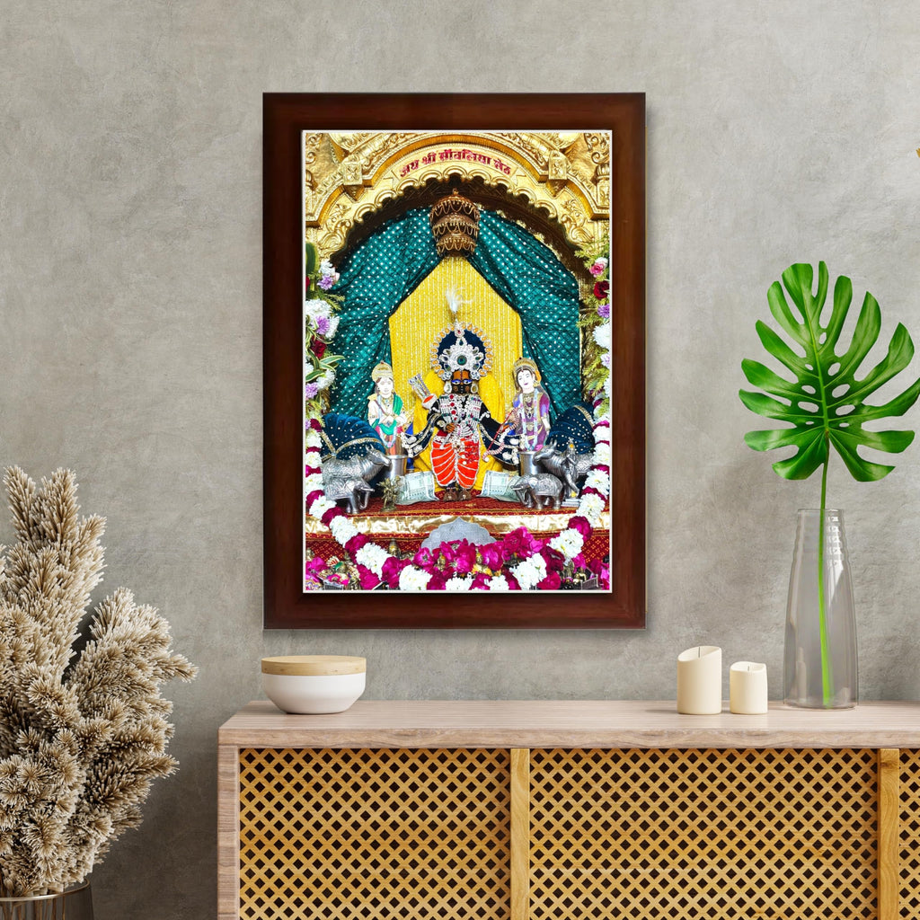 CRAFT QUEST ShrI Sanwaliya Seth Shringaar Darshan Religious Photo Frame