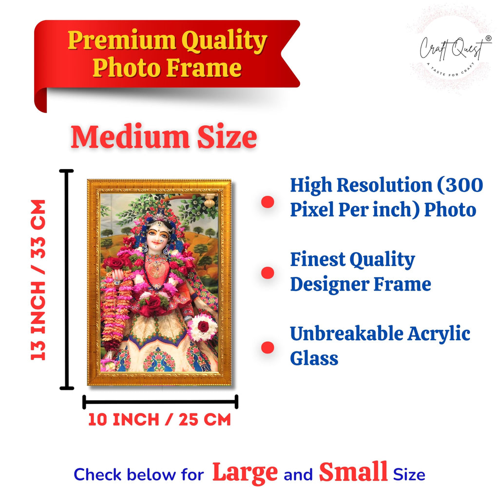 CRAFT QUEST Shri Radha Rani Shringaar Darshan in Vrindavan Frame