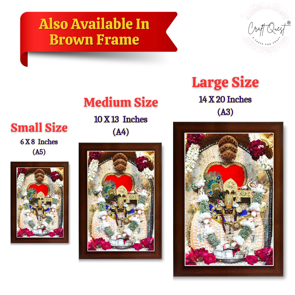 CRAFT QUEST Shri Sanwaliya Seth Shringaar Darshan Photo Frame