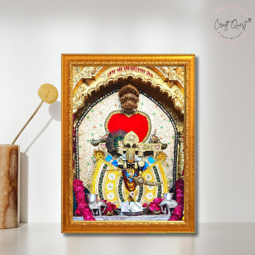 CRAFT QUEST Shree Sanwaliya Seth Shringaar Darshan Religious Photo Frame