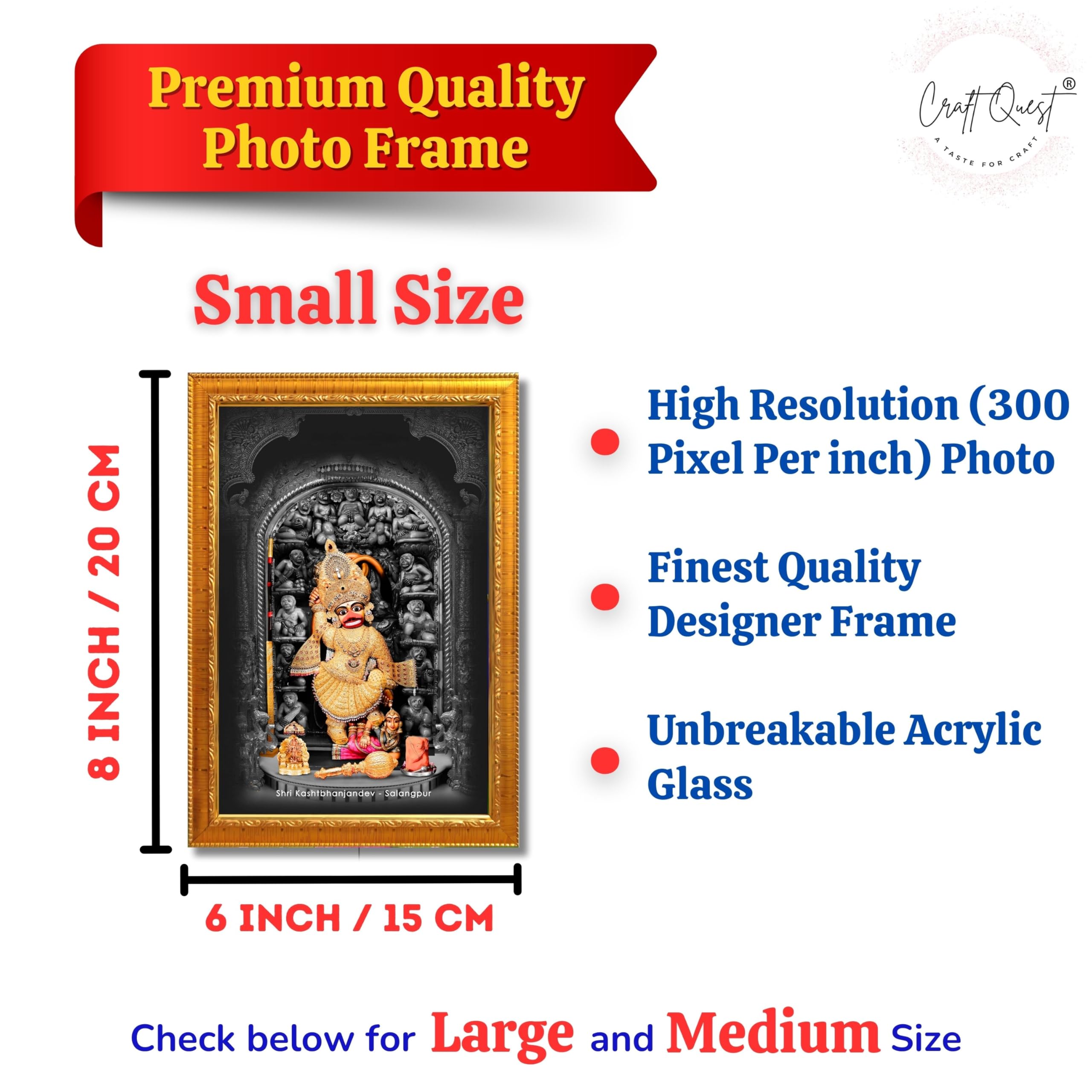 CRAFT QUEST Shree Kashtbhanjan dev salangpur dham photo frame
