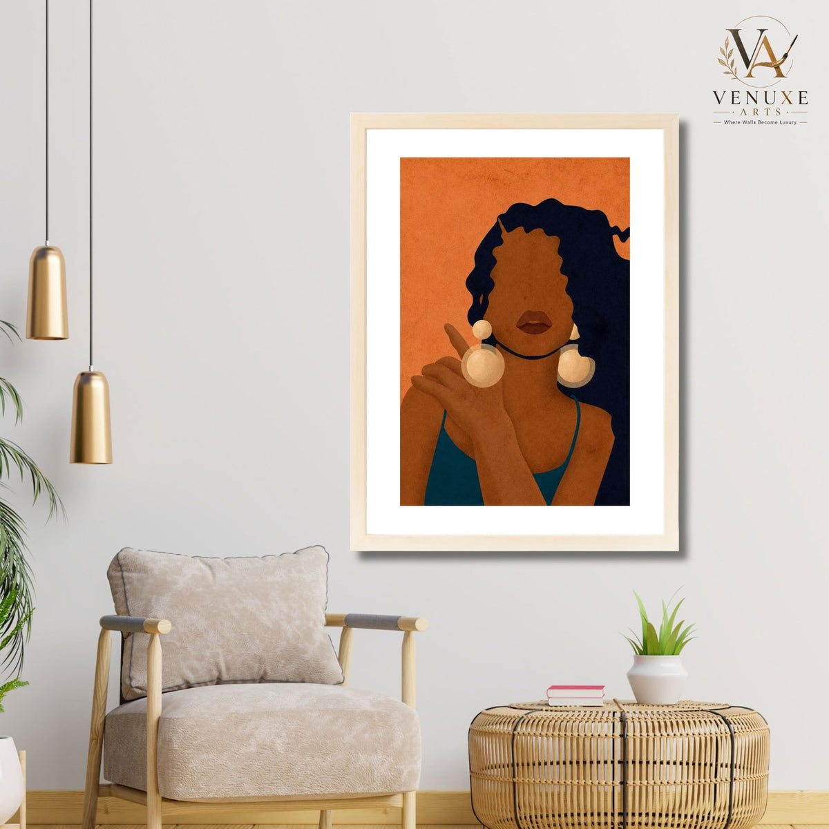 VENUXE ARTS Womens Contemporary Wall Art Posters for Home, Office, Study & Bedroom | Ready to Hang Framed Wall Decor | Positive Quote Prints | Gift for Friends & Family