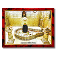 Craft Quest Abstract shankar shivling Ujjain's Shri Mahakaleshwar Temple shankar with Wooden Synthetic Frame Painting (10 X 13 Inch, Multi Color, Synthetic)