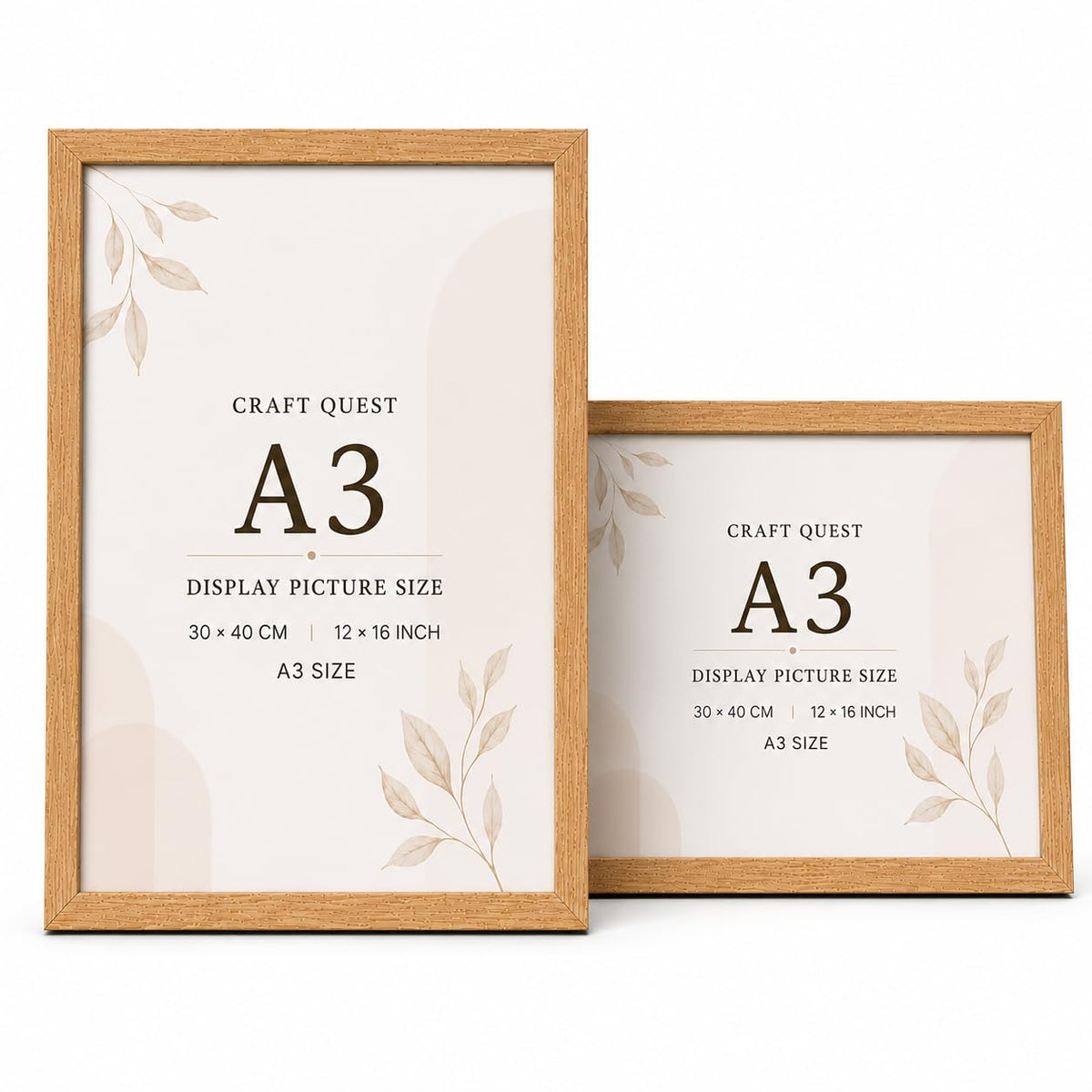 CRAFT QUEST 4X6 Inch Size synthetic Wall Mount Photo frames Single For Home Decoration, Living Room, Office Decoration (Natural, Set of 1)