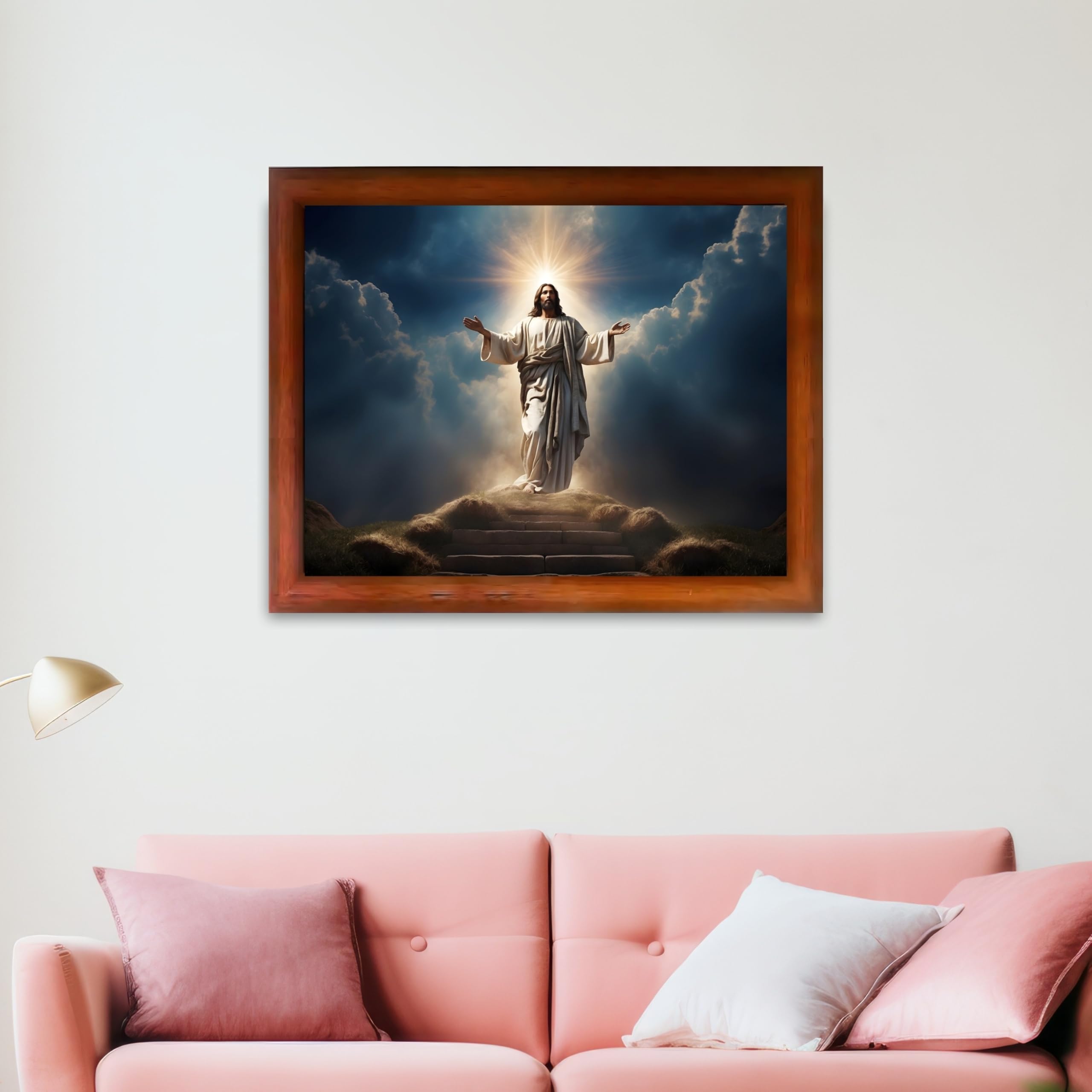 CRAFT QUEST Jesus Christ Photo Frame | Decorative Picture for Gifts, Home Decor | Jesus Painting, Religious Photo Frame