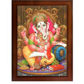 CRAFT QUEST Lord Ganesh Ganpati ji Modern Wall Painting With Frame For Home and Office Decor