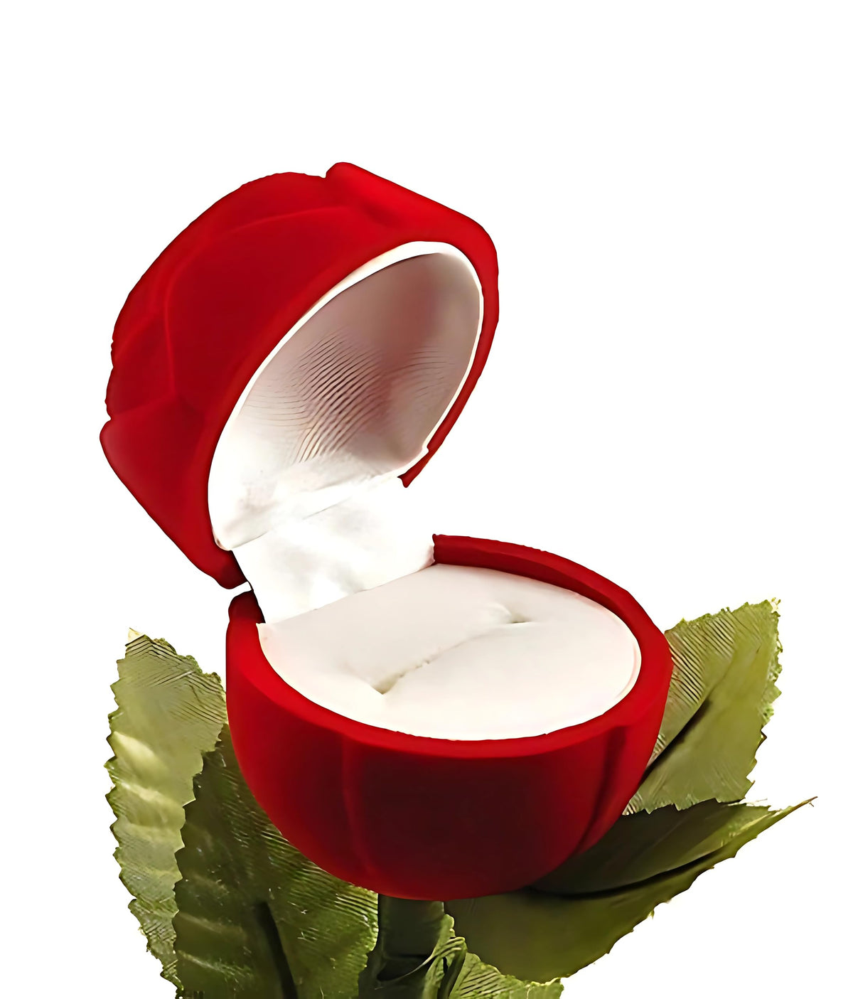 CRAFT QUEST Velvet Red Rose Jewellery Ring Box (Gift, Engagement) Single Box Without Ring