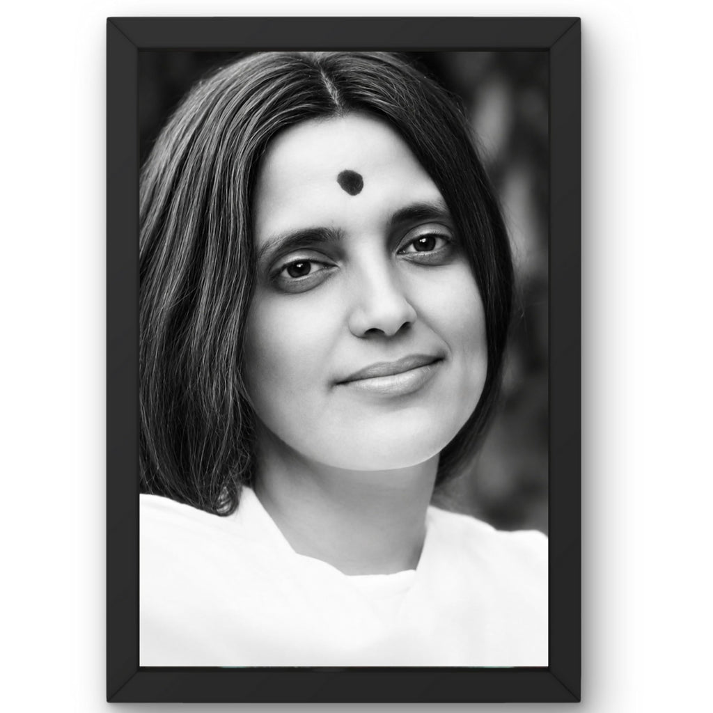 CRAFT QUEST Ma Anandamayi Devi Photo Frame for Wall | Anandamayi Maa Spiritual & Devotional Wall Art | Hindu Saint Photo for Puja Room, Meditation Room, Home & Office Décor | Religious Gift