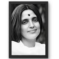 CRAFT QUEST Ma Anandamayi Devi Photo Frame for Wall | Anandamayi Maa Spiritual & Devotional Wall Art | Hindu Saint Photo for Puja Room, Meditation Room, Home & Office Décor | Religious Gift