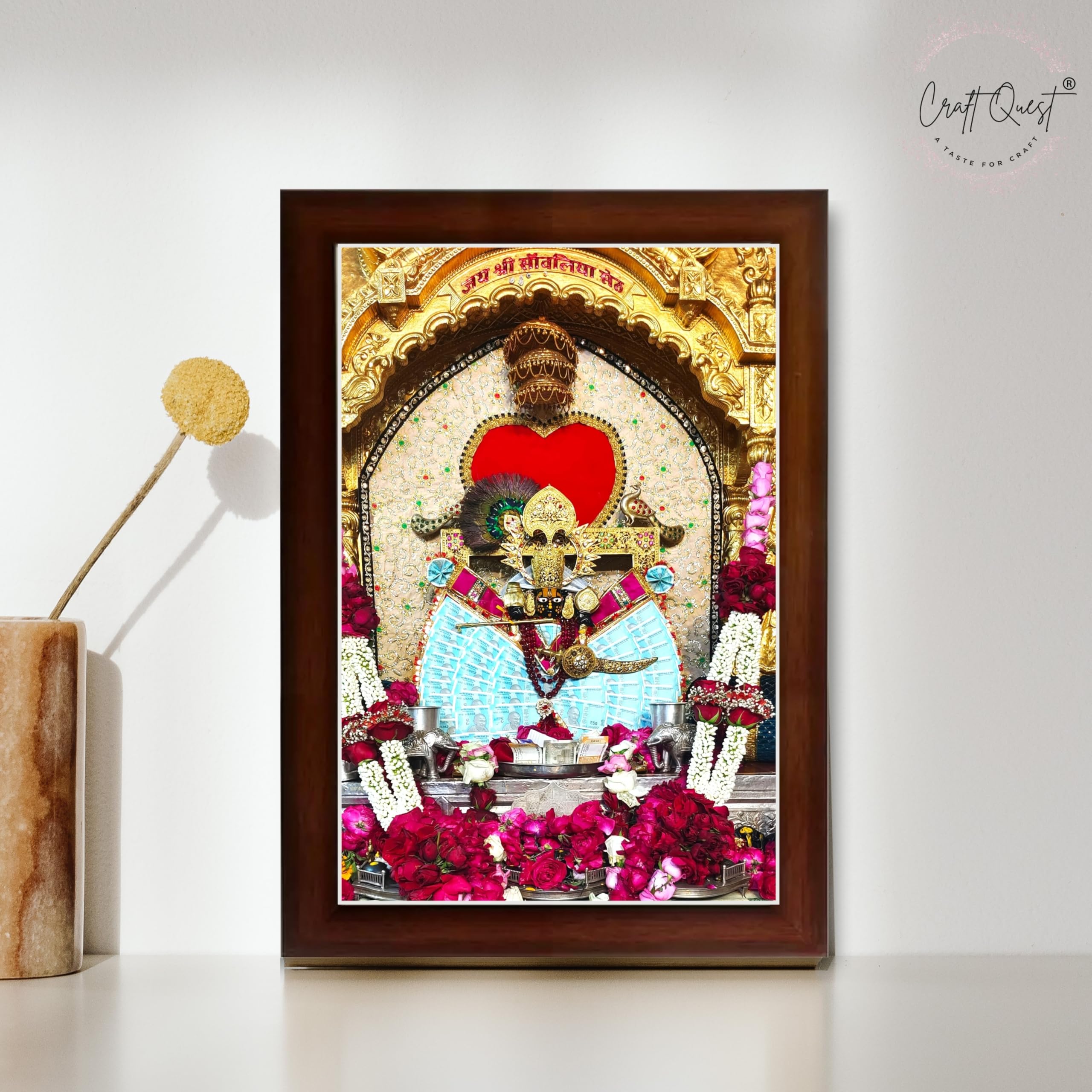 CRAFT QUEST Shree Sanwaliya Seth Shringaar Darshan Religious Photo Frame