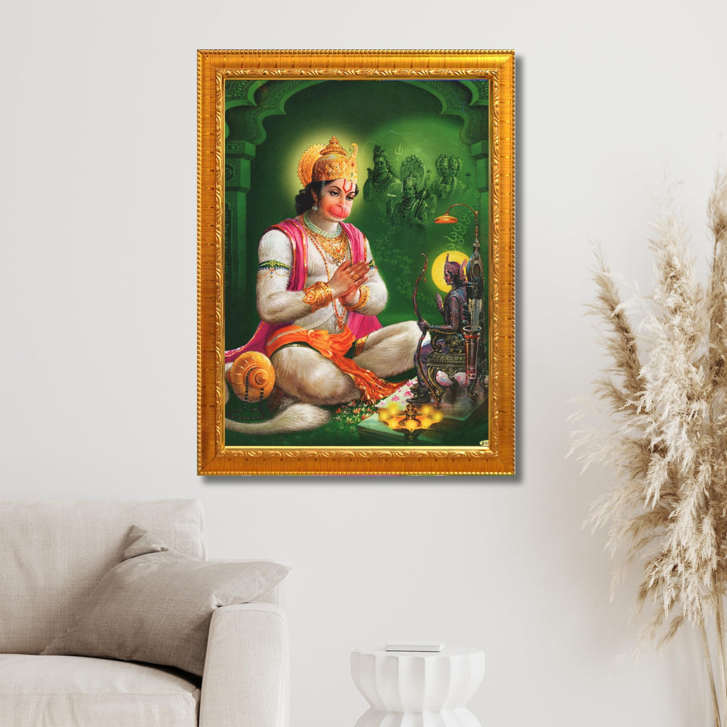 CRAFT QUEST Hanuman JI | Bajrangbali Religious Photo frame home decorative