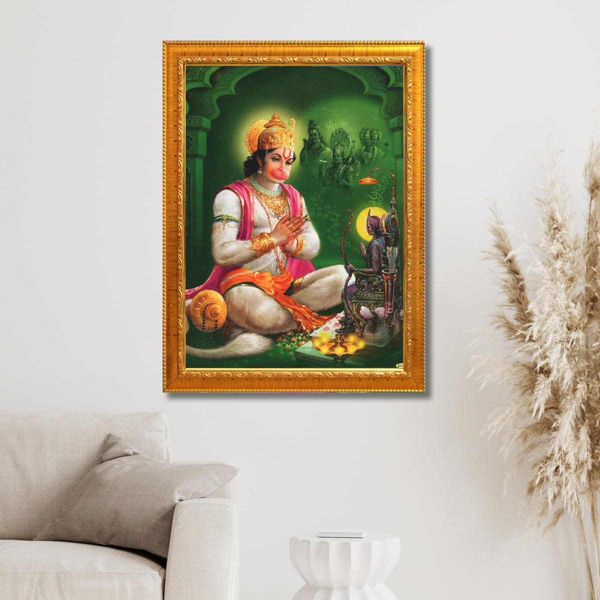 CRAFT QUEST Hanuman JI | Bajrangbali Religious Photo frame home decorative