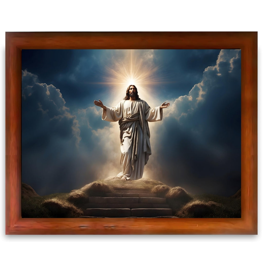 CRAFT QUEST Jesus Christ Photo Frame | Decorative Picture for Gifts, Home Decor | Jesus Painting, Religious Photo Frame
