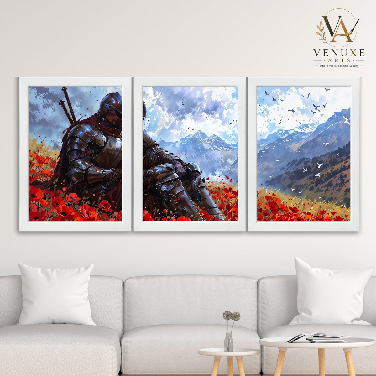 VENUXE ARTS Set Of 3 Anime Characters Wall Framed |Anime Characters Framed Poster for Living Room Bedroom Gaming Room Studio Wall Decor