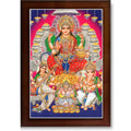 CRAFT QUEST Lord MahaLaxmi Ganesh Saraswati Ji Religious Hindu Photo Frame for Diwali,Wall, Table, Office, Temple, Pooja, Living Room and Decor