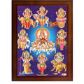 CRAFT QUEST Lord Surya Dev Bhagavan Bhagwan with 7 Horses Wall Painting | Hindu God Spiritual Framed | Ideal for Home, Office, Temple & Puja Room, Wall Decor
