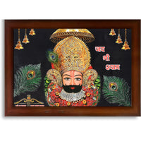 CRAFT QUEST Khatu Shyam Ji | Shyam Baba | Hare Ka Sahara Khatu Shyam Hamara Photo Frame Wall Painting For Home Decoration And Gifting