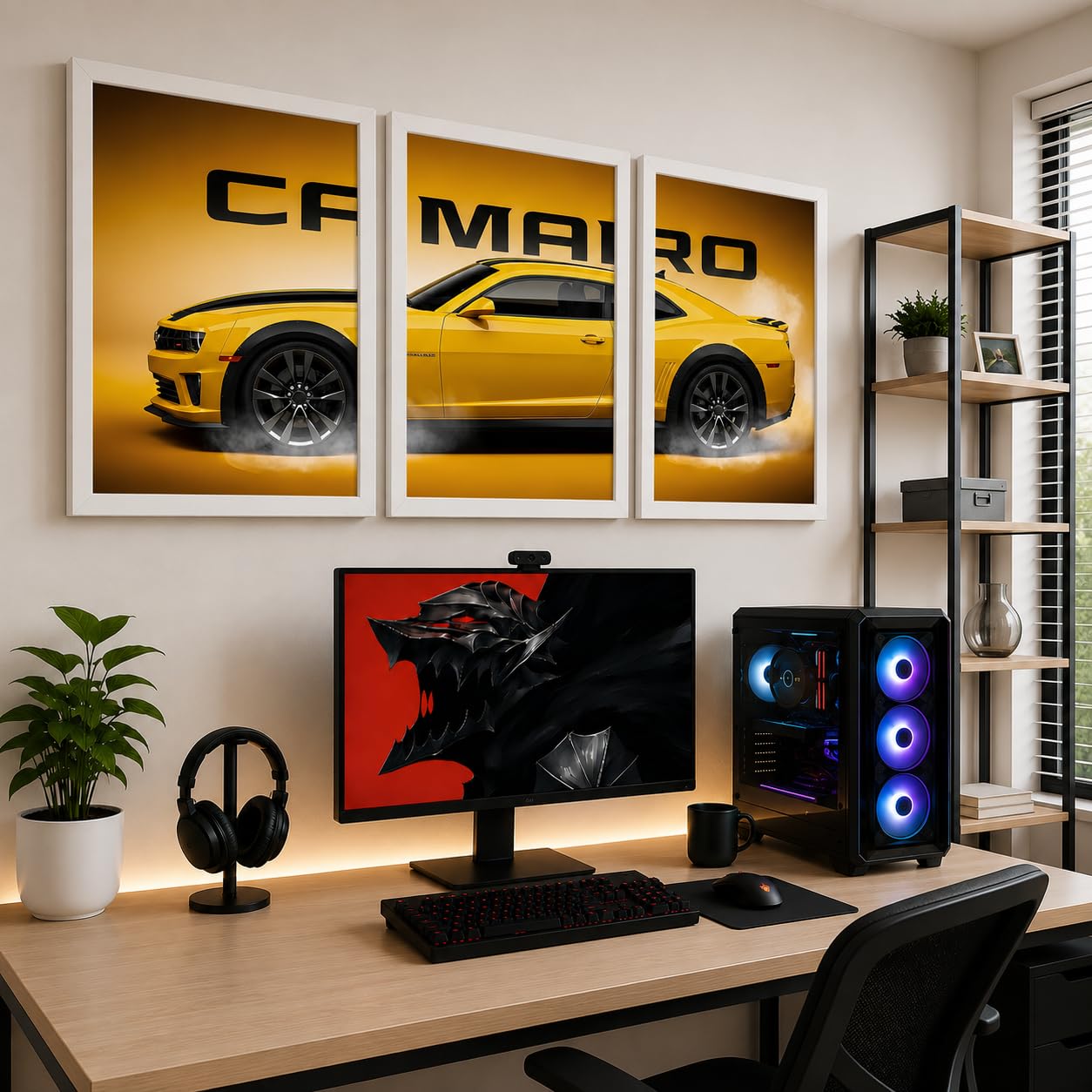 VENUXE ARTS Set Of 3 Big Sports Cars Framed Posters Gift Items for Boys Room Wall Decoration Bedroom, Living Room, Office, Studio Décor | Car Poster Frame for Wall Décor