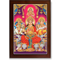 CRAFT QUEST Lakshmi Devi Ganesha Saraswati Hanging Wall Painting Framed Home and Pooja Decor God Hindu Devi Devta Photo Frame