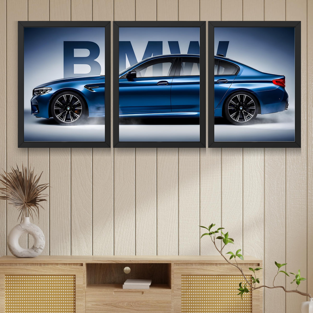 VENUXE ARTS Set Of 3 Big Sports Cars Framed Posters Gift Items for Boys Room Wall Decoration Bedroom, Living Room, Office, Studio Décor | Car Poster Frame for Wall Décor