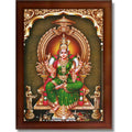 CRAFT QUEST Bhuvaneshwari Devi Amman Bhuvneshwari Mata Wall Painting Framed Home Decor | Religious Hindu God Picture Frame for Home, Office, Temple & Gifting
