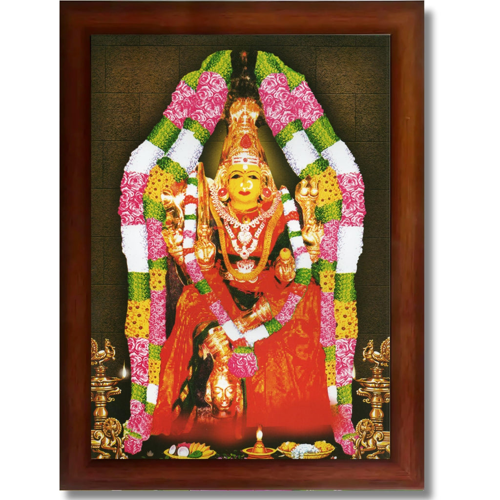 CRAFT QUEST Angala Parameswari Amman Angalamman Photo Frame For Walls, Room, Pooja,Home,Temple Décor Framed