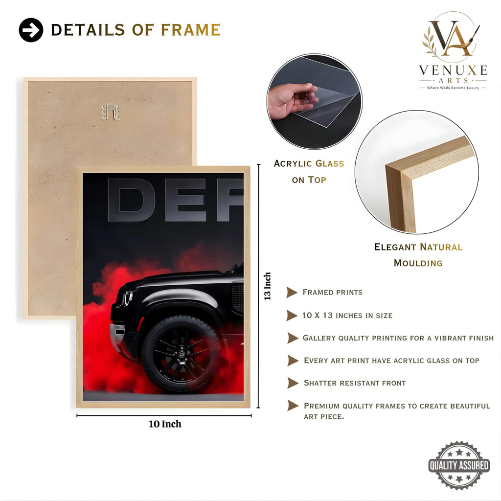 VENUXE ARTS Set Of 3 Big Sports Cars Framed Posters Gift Items for Boys Room Wall Decoration Bedroom Living Room Office Studio Décor | Car Poster Frame for Wall Décor