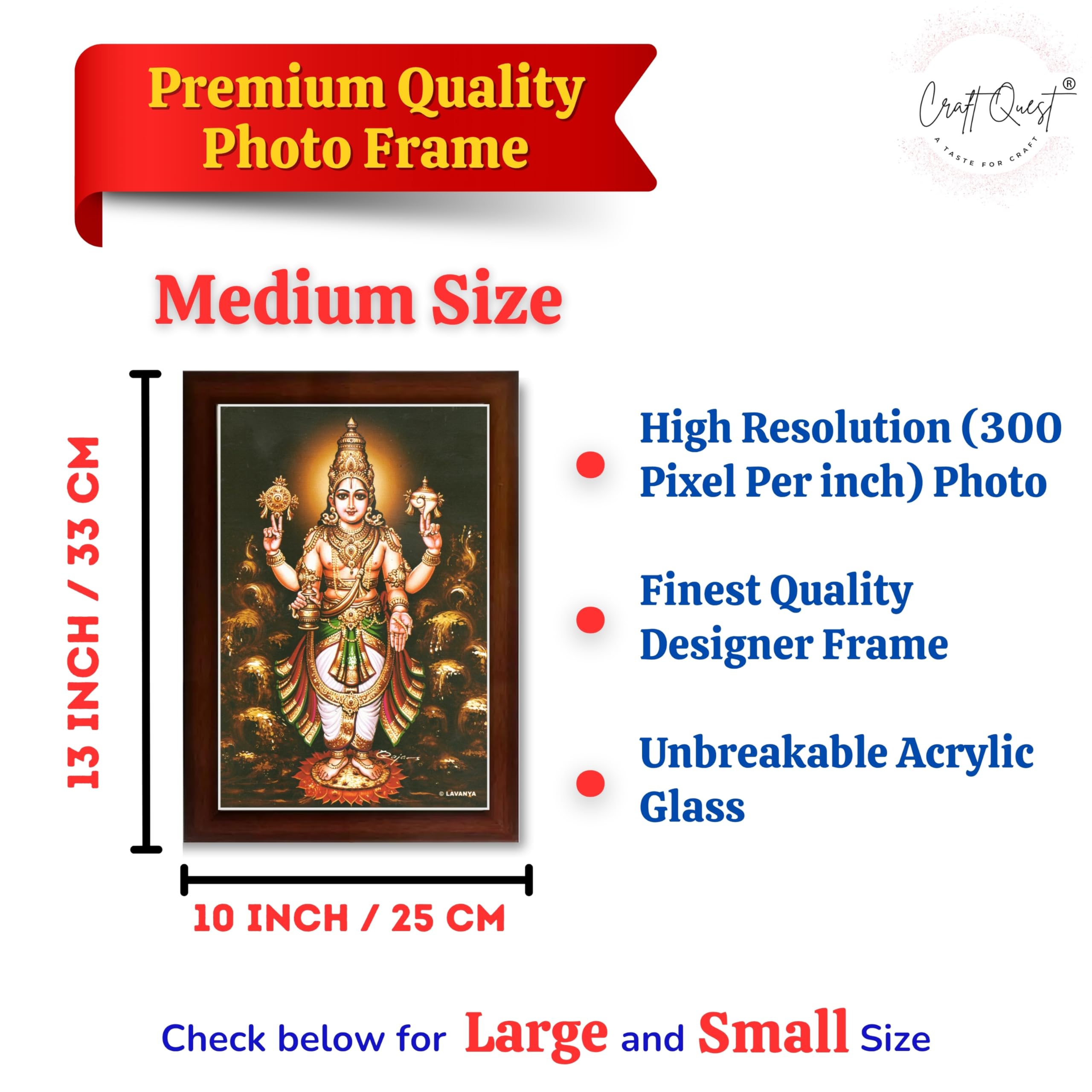 CRAFT QUEST Dhanvantari/Dhanvantri God of Health and Ayurveda Photo Frame