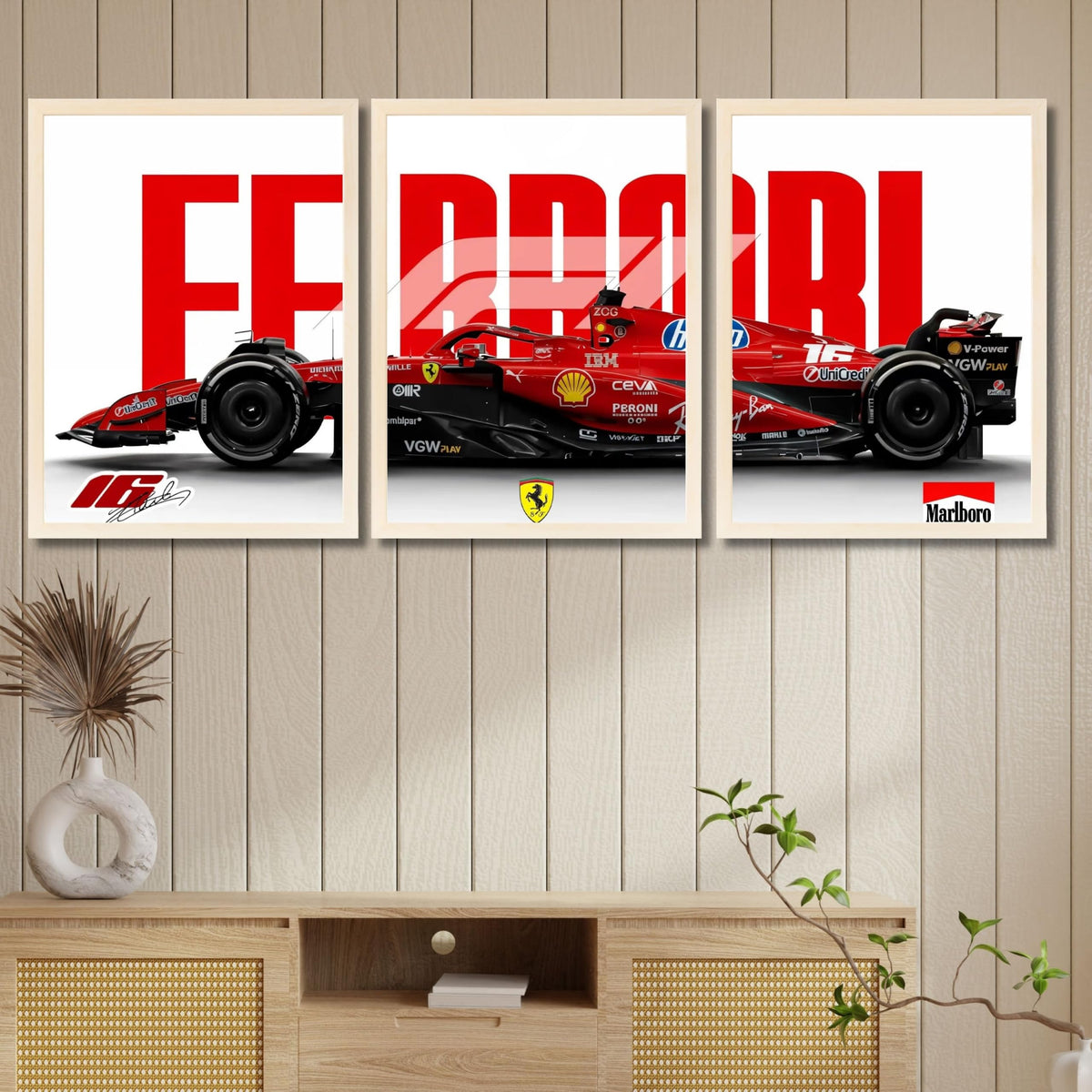VENUXE ARTS Set Of 3 Big Sports Cars Framed Posters Gift Items for Boys Room Wall Decoration Bedroom Living Room Office Studio Décor | Car Poster Frame for Wall Décor