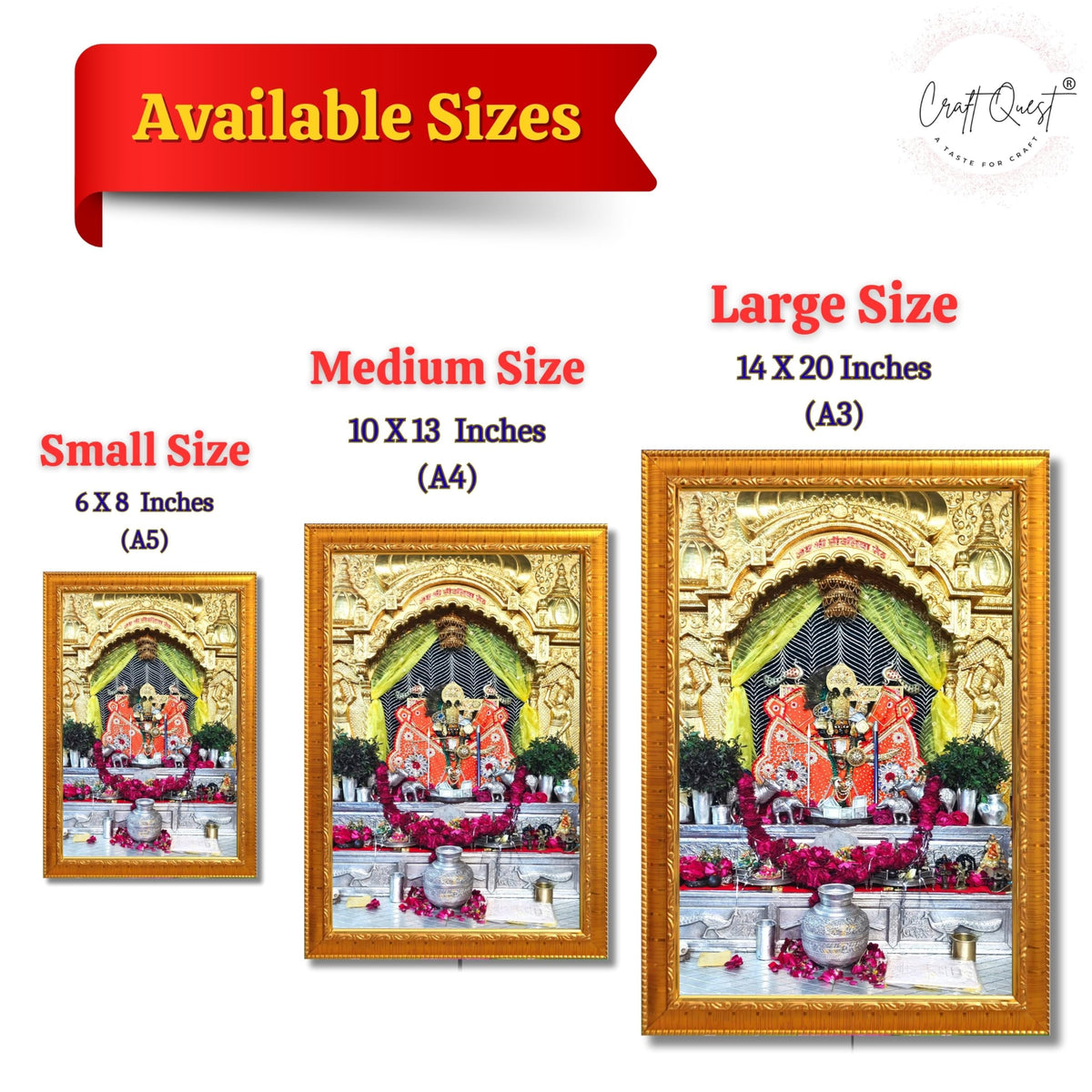 CRAFT QUEST Shree Sanwaliya Seth Shringaar Darshan Religious Photo Frame