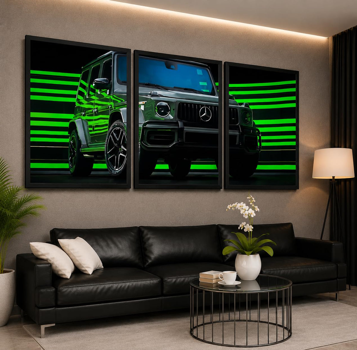 VENUXE ARTS Set Of 3 Big Sports Cars Framed Posters Gift Items for Boys Room Wall Decoration Bedroom Living Room Office Studio Décor | Car Poster Frame for Wall Décor