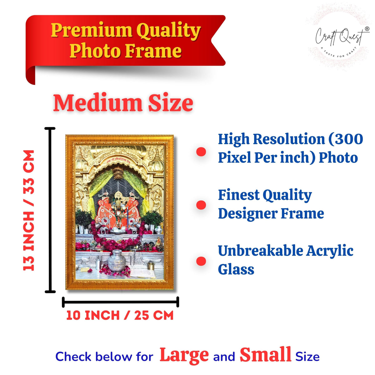 CRAFT QUEST Shree Sanwaliya Seth Shringaar Darshan Religious Photo Frame