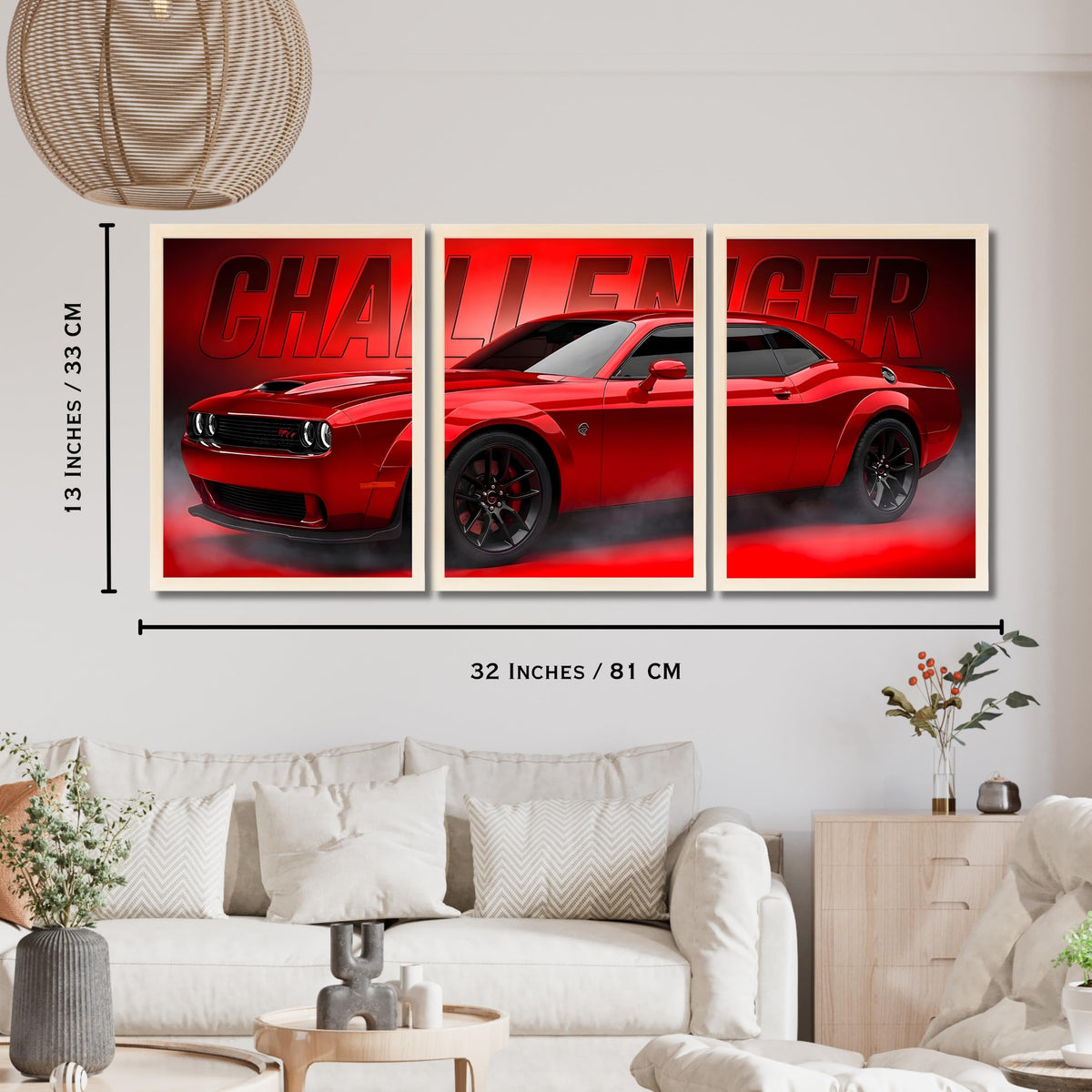 VENUXE ARTS Set Of 3 Big Sports Cars Framed Posters Gift Items for Boys Room Wall Decoration Bedroom, Living Room, Office, Studio Décor | Car Poster Frame for Wall Décor