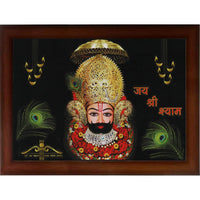 CRAFT QUEST Khatu Shyam Ji | Shyam Baba | Hare Ka Sahara Khatu Shyam Hamara Photo Frame Wall Painting For Home Decoration And Gifting