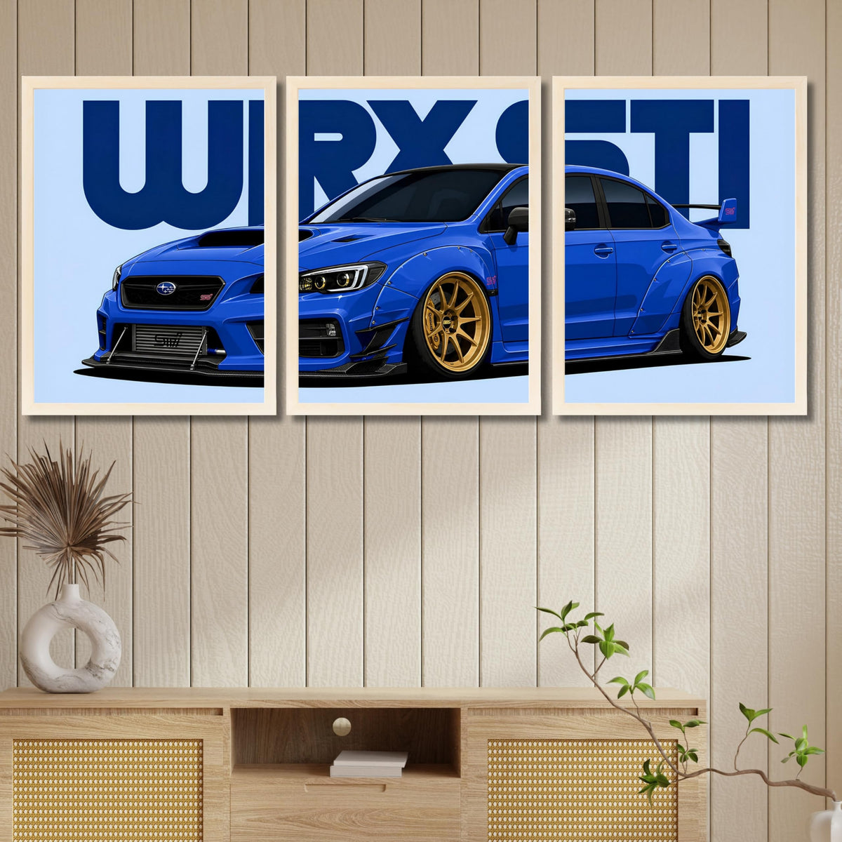 VENUXE ARTS Set Of 3 Big Sports Cars Framed Posters Gift Items for Boys Room Wall Decoration Bedroom Living Room Office Studio Décor | Car Poster Frame for Wall Décor