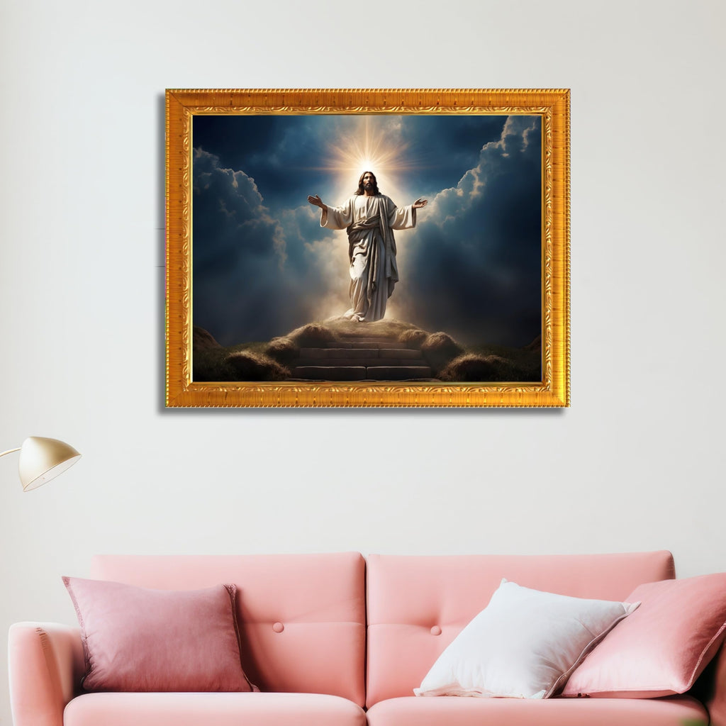 CRAFT QUEST Jesus Christ Photo Frame | Decorative Picture for Gifts, Home Decor | Jesus Painting, Religious Photo Frame
