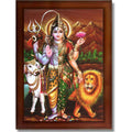 CRAFT QUEST Ardhanarishvara Arthanareeswara Shiv Parvati Photo Frame | Hindu God Spiritual Framed | Ideal for Home, Office, Temple & Puja Room, Wall Decor