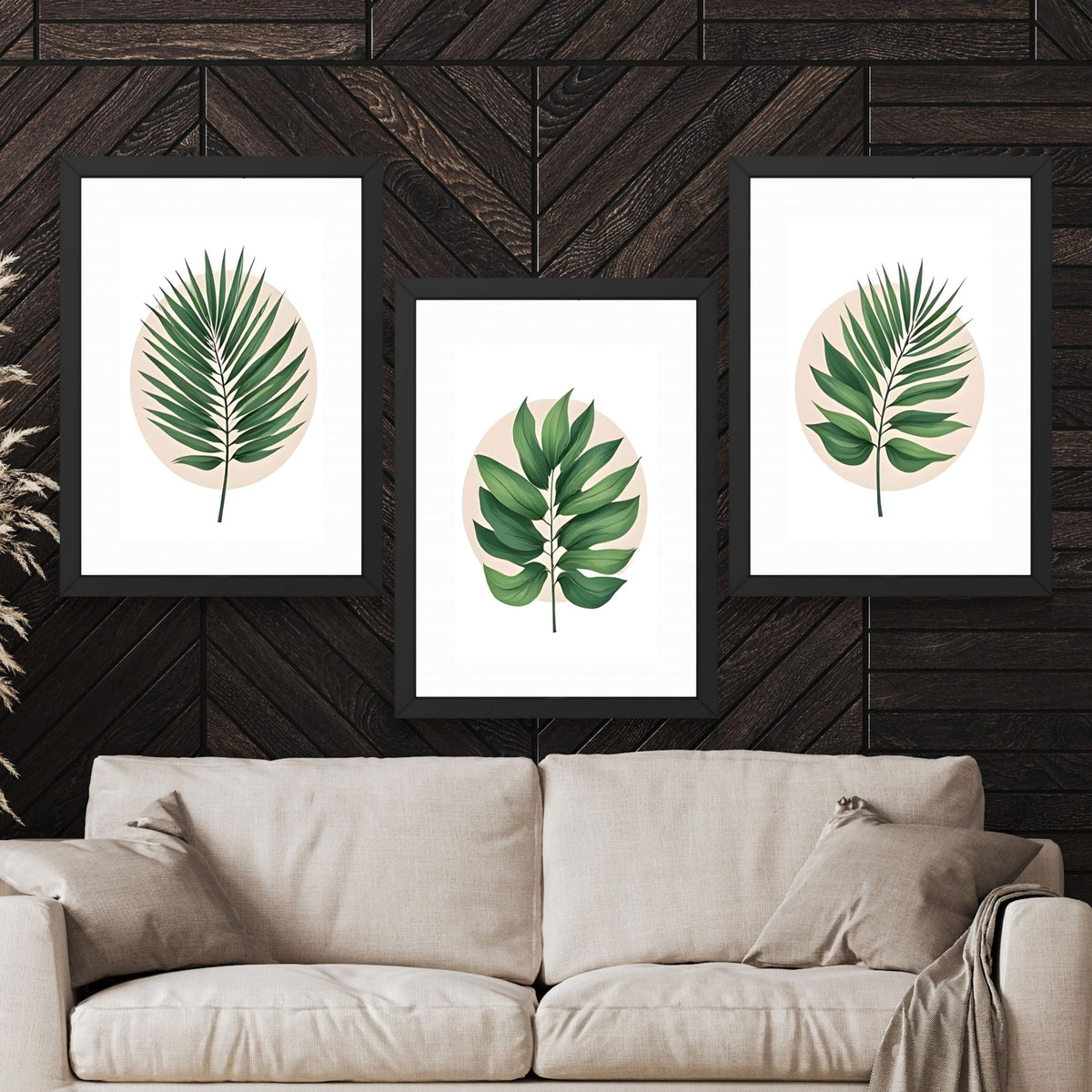 CRAFT QUEST Wall Art Decor Paintings | Set of 3 FLORAL Wall Art Frames for Home Decoration | Ideal for Living Room, Bedroom & Offices